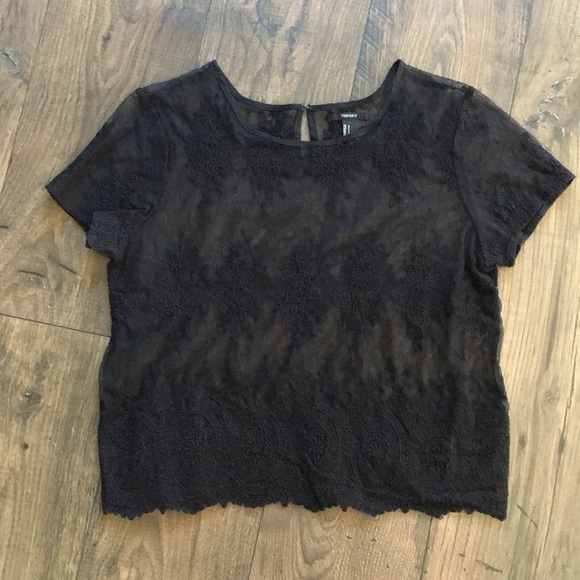 BLACK SHEER SHIRT - Picture 1 of 4
